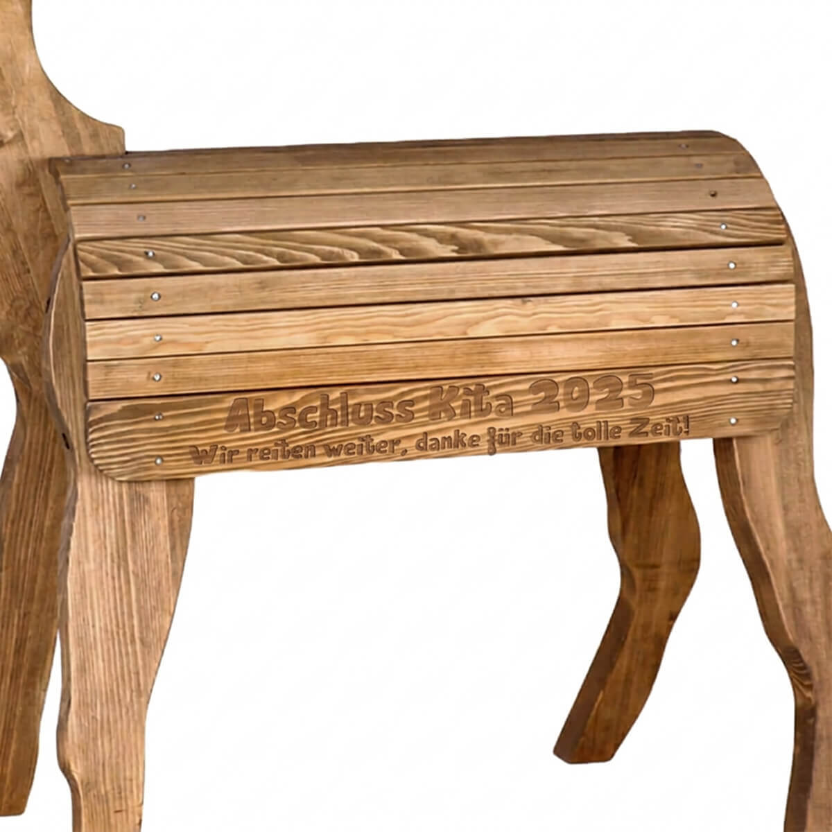 Holzpferd XXL weiß personalisiert